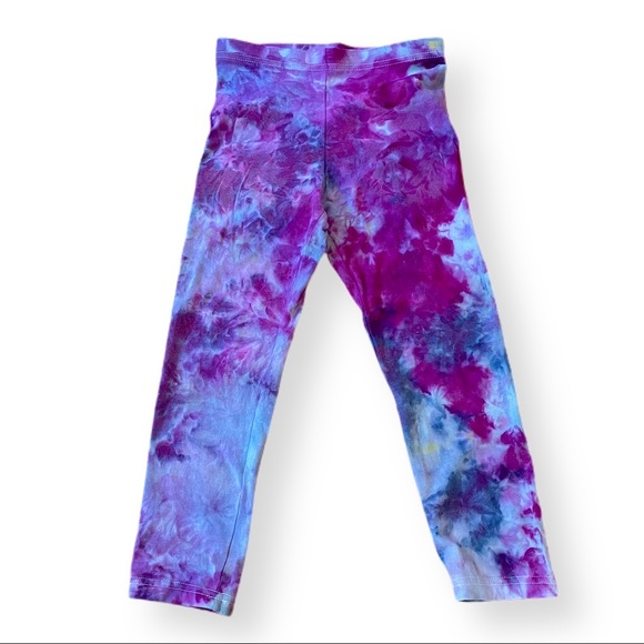Hand Crafted Other - Girls L tie dye leggings night sky galaxy purple blue